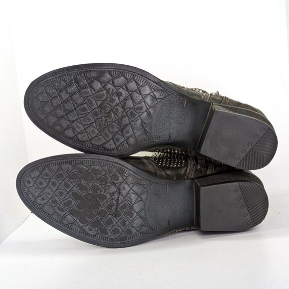 Corral Studded Leather Western Ankle Boots Size 11, Distressed Leather - Picture 9 of 11